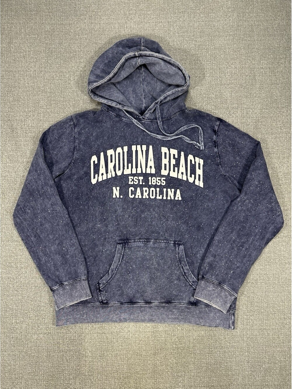 The Land & Ocean Co Carolina Beach Hoodie Men’s L Fits M Blue Graphic Pullover